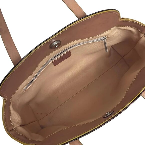 ETRO Bordeaux Brown Multi PVC Leather Tote Bag - Picture 6 of 10